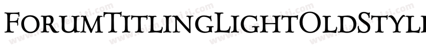 ForumTitlingLightOldStyleFigs字体转换