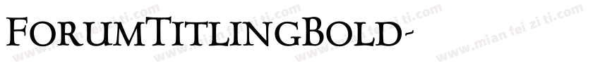 ForumTitlingBold字体转换