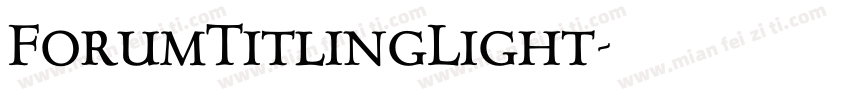 ForumTitlingLight字体转换
