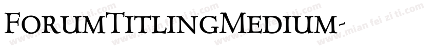 ForumTitlingMedium字体转换