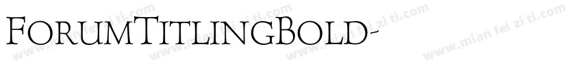 ForumTitlingBold字体转换