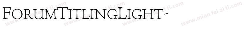 ForumTitlingLight字体转换