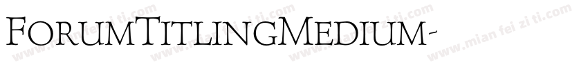 ForumTitlingMedium字体转换