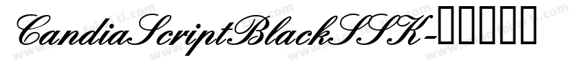CandiaScriptBlackSSK字体转换