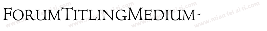 ForumTitlingMedium字体转换