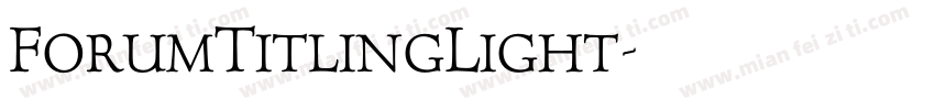 ForumTitlingLight字体转换