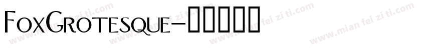 FoxGrotesque字体转换