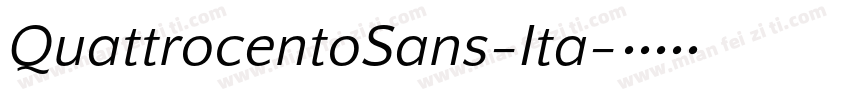 QuattrocentoSans-Ita字体转换