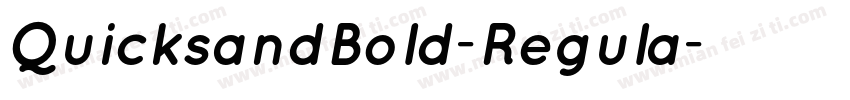 QuicksandBold-Regula字体转换