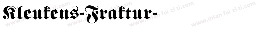 Kleukens-Fraktur字体转换