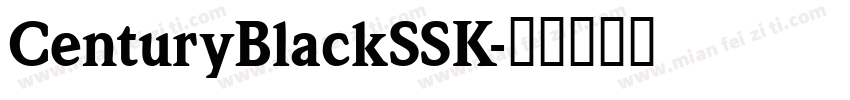 CenturyBlackSSK字体转换