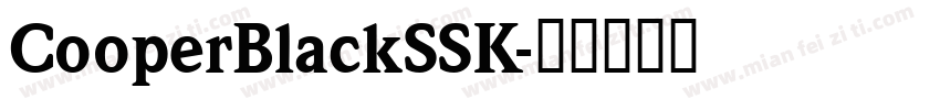 CooperBlackSSK字体转换