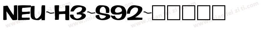 NEU-H3-S92字体转换