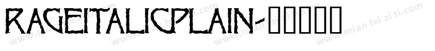 rageitalicplain字体转换