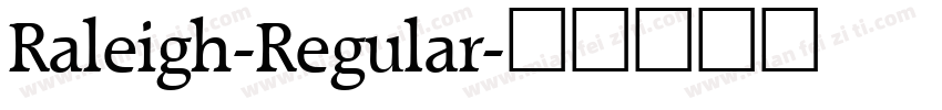 Raleigh-Regular字体转换