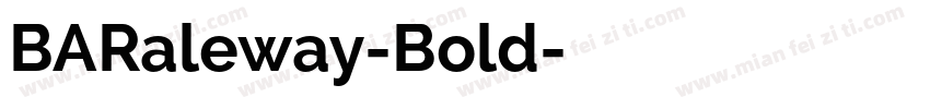 BARaleway-Bold字体转换
