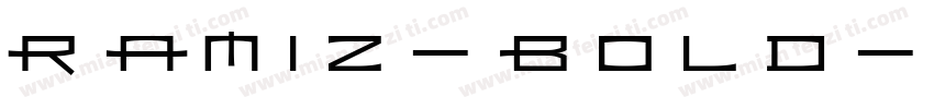 Ramiz-Bold字体转换