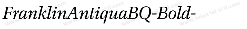 FranklinAntiquaBQ-Bold字体转换