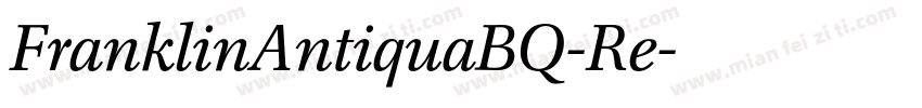 FranklinAntiquaBQ-Re字体转换