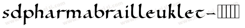 SDPharmaBrailleUKLet字体转换