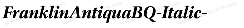 FranklinAntiquaBQ-Italic字体转换