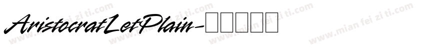 AristocratLetPlain字体转换