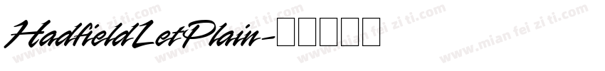 HadfieldLetPlain字体转换