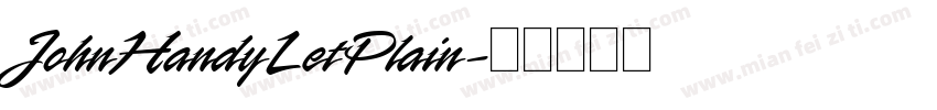 JohnHandyLetPlain字体转换