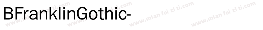 BFranklinGothic字体转换