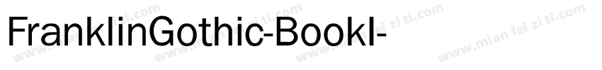 FranklinGothic-BookI字体转换
