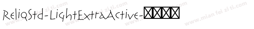ReliqStd-LightExtraActive字体转换