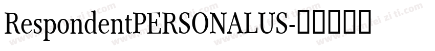 RespondentPERSONALUS字体转换