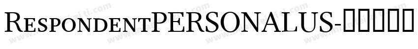 RespondentPERSONALUS字体转换