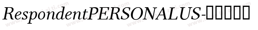 RespondentPERSONALUS字体转换