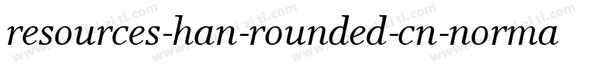 resources-han-rounded-cn-normal字体转换