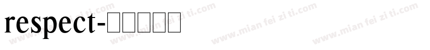respect字体转换