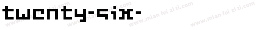 twenty-six字体转换