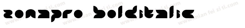 zonapro-bolditalic字体转换