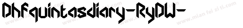 Dhfquintasdiary-RyDW字体转换