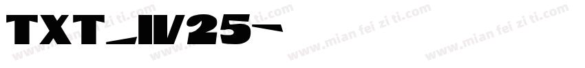 txt_IV25字体转换