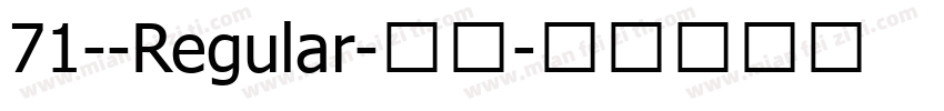 71--Regular-常规字体转换