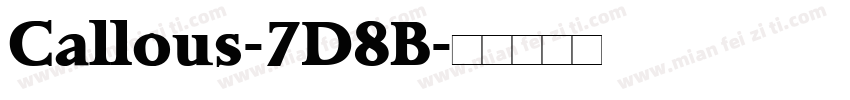 Callous-7D8B字体转换