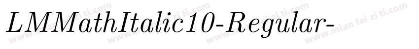 LMMathItalic10-Regular字体转换