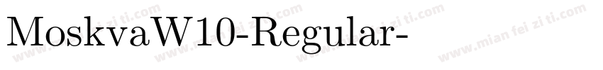 MoskvaW10-Regular字体转换