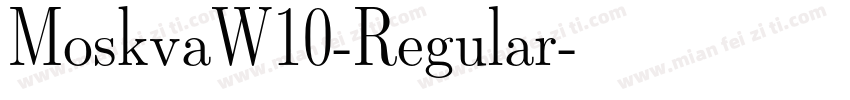 MoskvaW10-Regular字体转换