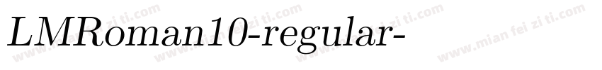 LMRoman10-regular字体转换