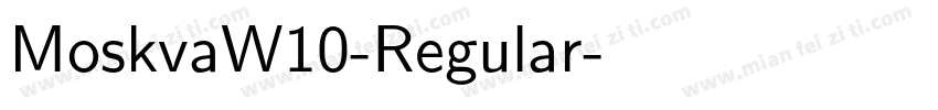 MoskvaW10-Regular字体转换