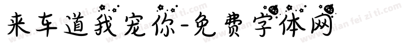 来车道我宠你字体转换