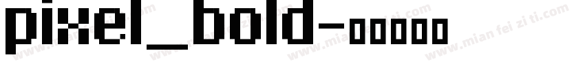 pixel_bold字体转换