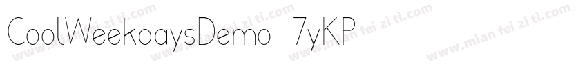 CoolWeekdaysDemo-7yKP字体转换